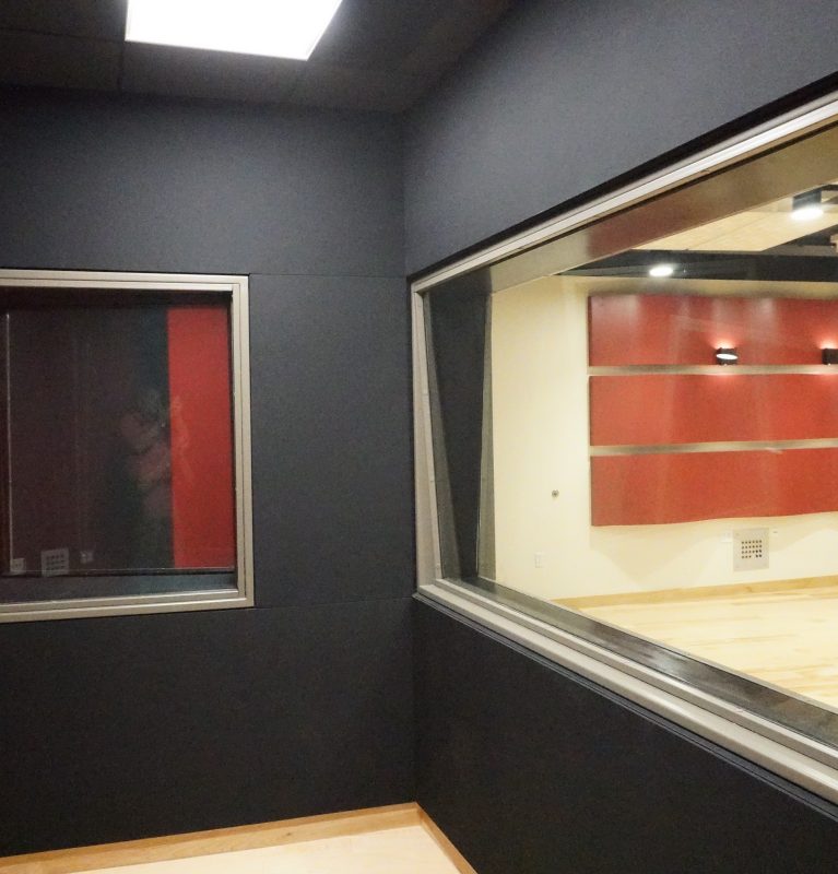 Audio studio control room